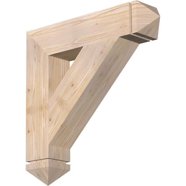 Ekena Millwork Traditional Arts & Crafts Smooth Bracket, Douglas Fir, 5 1/2"W x 28"D x 28"H BKT06X28X28TRA03SDF - main